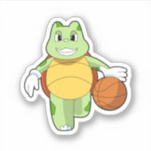 Turf als Basketball-speler met Basketball.PNG Sticker (Voorkant)