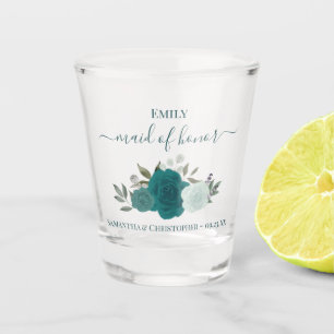 Turf & Aqua Rozen Elegante Trouwgetuige Bruiloft Shot Glas