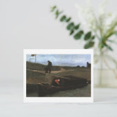 Turf Boat met twee figuren, Vincent Van Gogh Briefkaart (Staand voorkant)