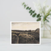 Turf Bog, Vincent van Gogh Fine Art Briefkaart (Staand voorkant)