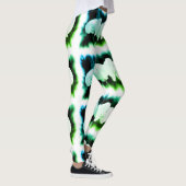 Turf en blauwe orchideeën leggings (Rechts)