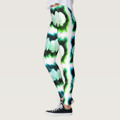 Turf en blauwe orchideeën leggings (Links)