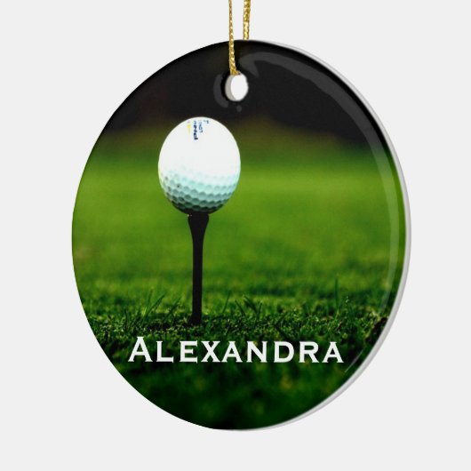 Turf en Golfbal Gepersonaliseerd Ornament (Links)