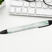 Turf En Goud Glitter Agate Geode Zakelijk Zwarte Inkt Pen