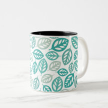 Turf- en grijs botanisch bladpatroon