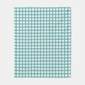Turf en witte gingham ruitpatroon fleece deken (Voorkant)