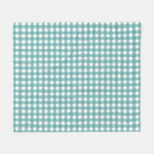 Turf en witte gingham ruitpatroon fleece deken (Voorkant (Horizontaal))