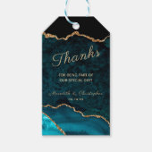 Turf Goude Agate Geode Dankjewel Bruiloft Cadeaulabel (Voorkant)