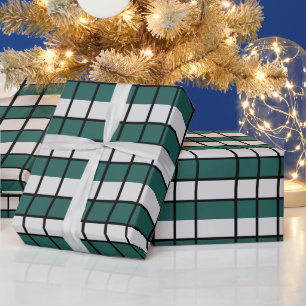 Turf grijs zwart geruit cadeaupapier