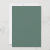 Turf Groen Blad Bruiloft Kaart (Achterkant)