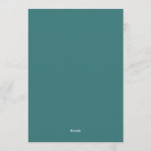 Turf Groen Bloeiende Bruiloft Kaart (Achterkant)