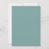 Turf Groen Elegante Botanische Bruiloft Kaart (Achterkant)
