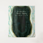 Turf Groen Geode Trouwfotobooth Achtergrond Wandkleed (Voorkant)