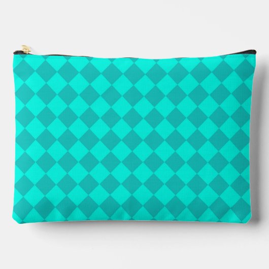 Turf Groen Geruite Diamant Patroon Groot Etui (Voorkant)