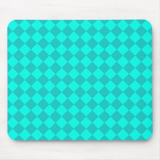 Turf Groen Geruite Diamant Patroon Muismat (Voorkant)