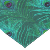 Turf Groen Glitter Pauwveren Tafelkleed (Gekanteld)