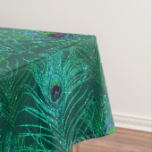 Turf Groen Glitter Pauwveren Tafelkleed (Voorbeeld)