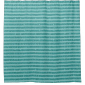 Turf Groen Glitter Stijl Horizontale Strepen Douchegordijn (Voorkant)