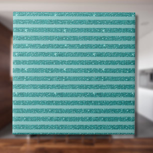 Turf Groen Glitter Stijl Horizontale Strepen Tegeltje