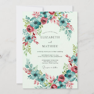 Turf Groen Overvloedig Lentewedding Kaart