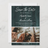 Turf Groen Rustieke Foto Save The Date (Voorkant)