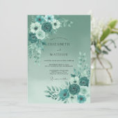 Turf Groen Serene Lente Bruiloft Kaart (Staand voorkant)
