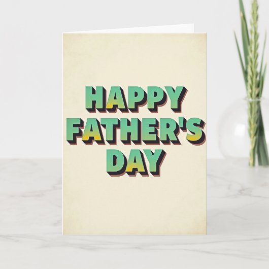 Turf Groen Vaderdag Kaart (Voorkant)