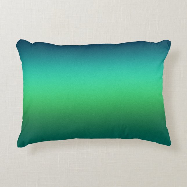 Turf Groen Verlopend Abstracte Achtergrond Modern Accent Kussen (Voorkant)