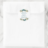 Turf Groen Waterverf Bloem Bruidsdouche Ronde Sticker (Tas)