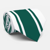 Turf groene funky streeppatroon stropdas (Opgerold)