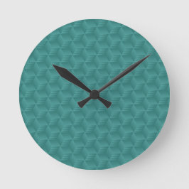 Turf groene wandklok met een geometrisch hexagonaa