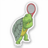 Turf in Tennis met Tennis racket Sticker (Voorkant)