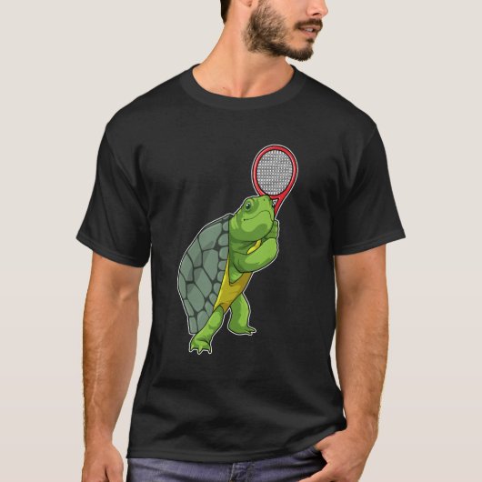 Turf in Tennis met Tennis racket T-shirt (Voorkant)