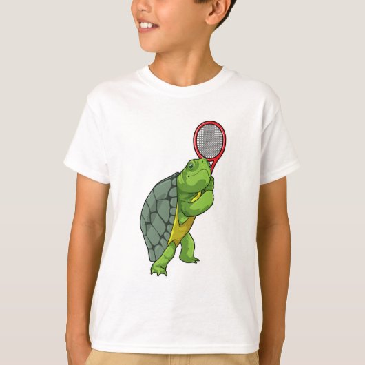 Turf in Tennis met Tennis racket T-shirt (Voorkant)