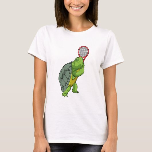 Turf in Tennis met Tennis racket T-shirt (Voorkant)