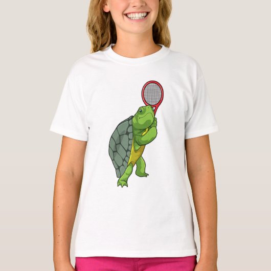Turf in Tennis met Tennis racket T-shirt (Voorkant)