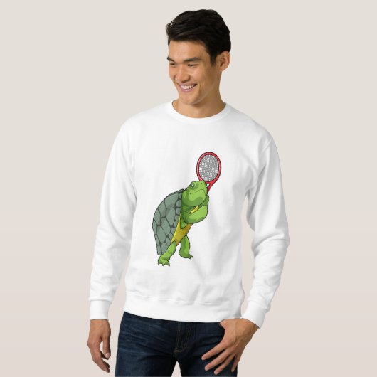 Turf in Tennis met Tennis racket Trui (Voorkant volledig)