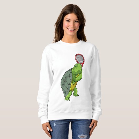 Turf in Tennis met Tennis racket Trui (Voorkant volledig)