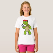 Turf met telefoon en Pet T-shirt (Voorkant volledig)