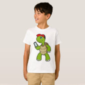 Turf met telefoon en Pet T-shirt (Voorkant volledig)