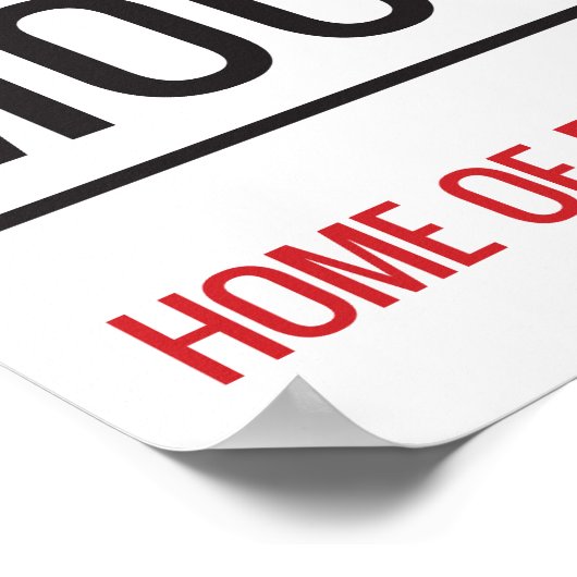 Turf Moor Street Sign Poster (Hoek)