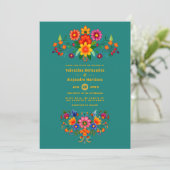 Turf & Mosterd Mexicaanse Volkskunst Fiesta Bruilo Kaart (Staand voorkant)