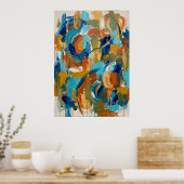 Turf Okergelige Abstracte Poster (Keuken)
