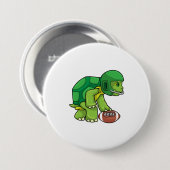 Turf op sport met Football en helm Ronde Button 7,6 Cm (Voorkant /achterkant)