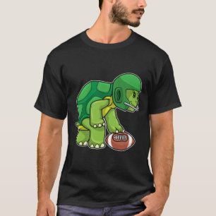 Turf op sport met Football en helm T-shirt