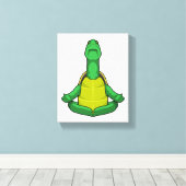 Turf op Yoga Meditation Canvas Afdruk (Insitu (Houten vloer))