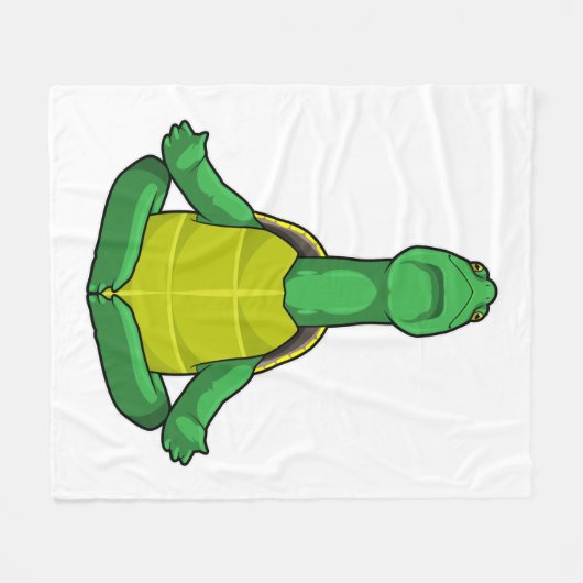 Turf op Yoga Meditation Fleece Deken (Voorkant (Horizontaal))