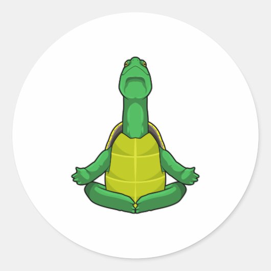 Turf op Yoga Meditation Ronde Sticker (Voorkant)