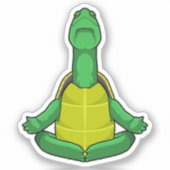 Turf op Yoga Meditation Sticker (Voorkant)