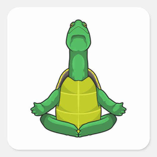 Turf op Yoga Meditation Vierkante Sticker (Voorkant)
